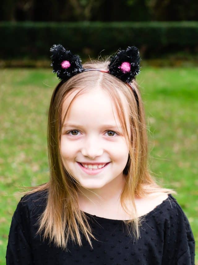 Pom Pom Cat Ears Headband