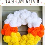 Candy Corn Pom Pom Wreath