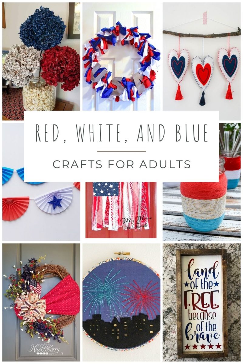 Red White and Blue Crafts for Adults