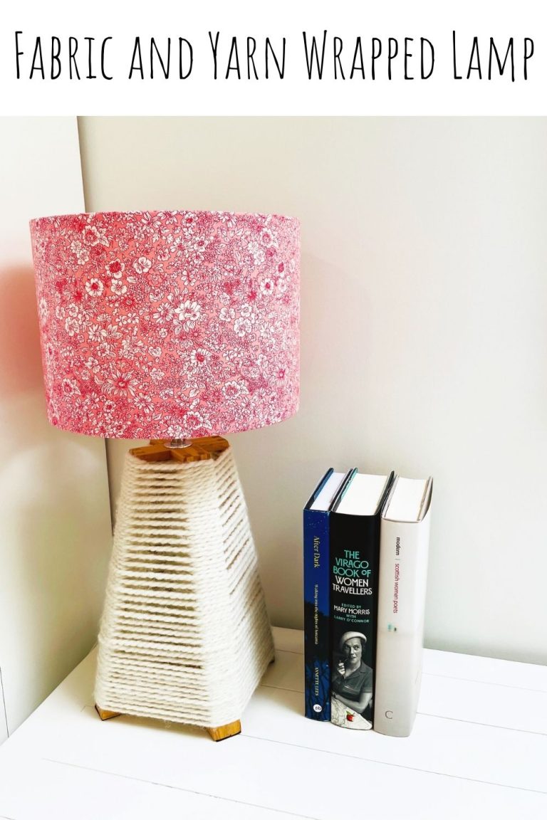 Fabric and Yarn Wrapped Lamp