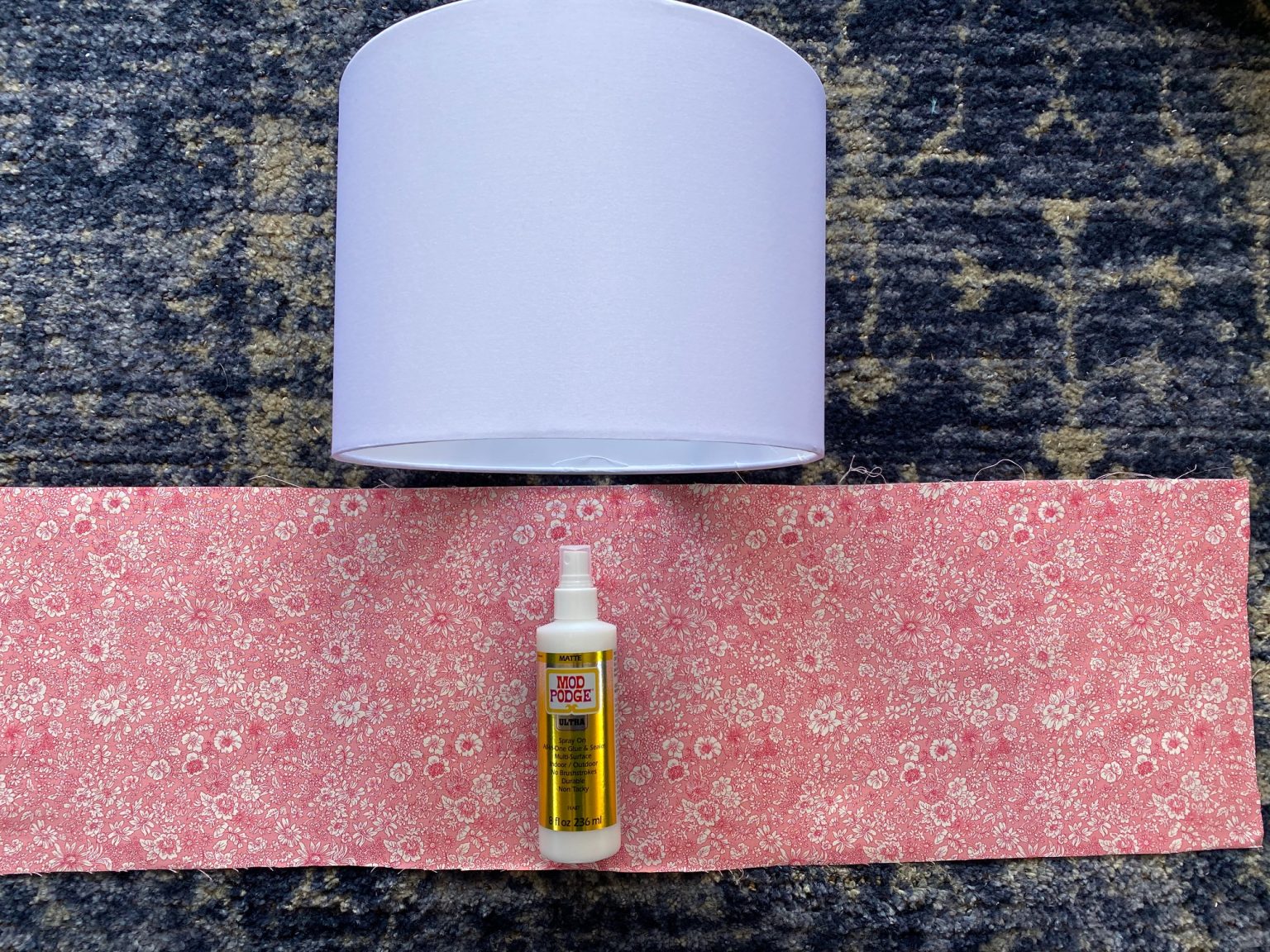 Fabric and Yarn Wrapped Lamp