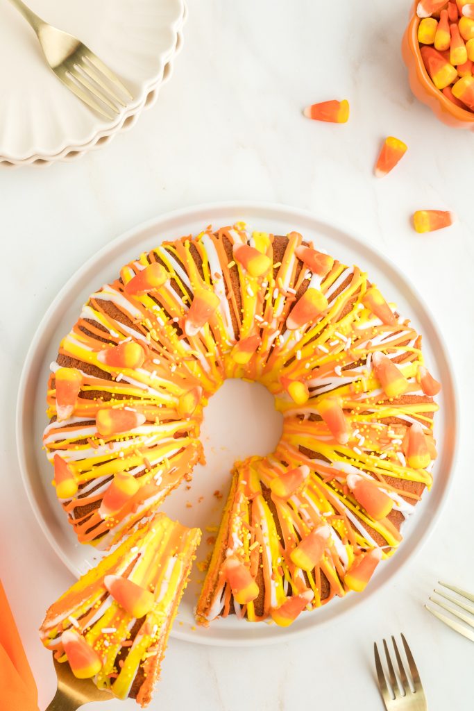 Candy Corn Bundt Cake