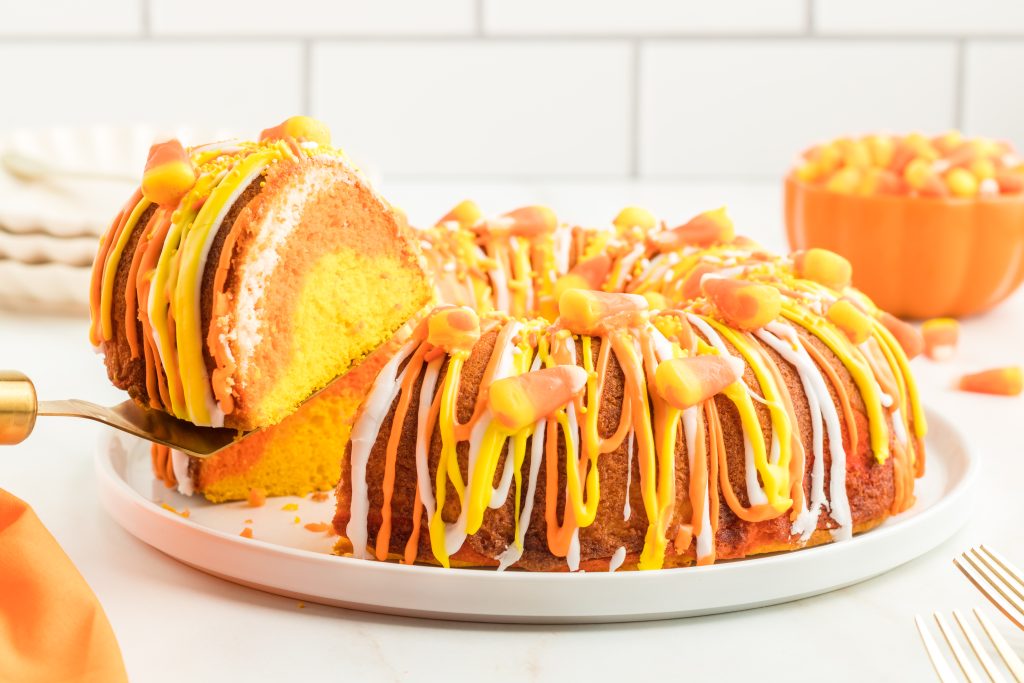 Candy Corn Bundt Cake