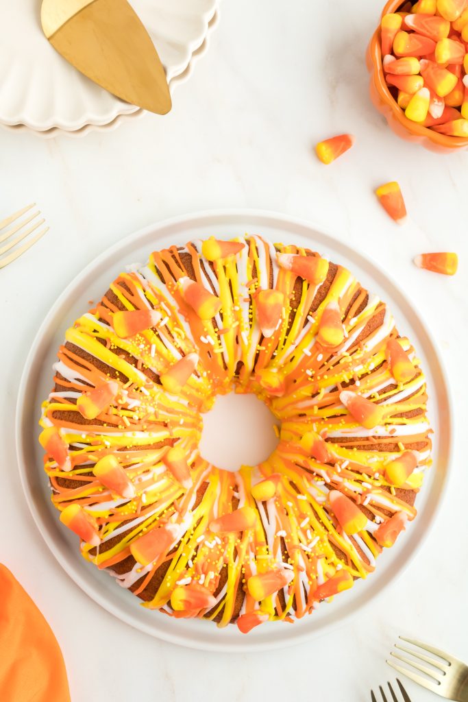 Candy Corn Bundt Cake