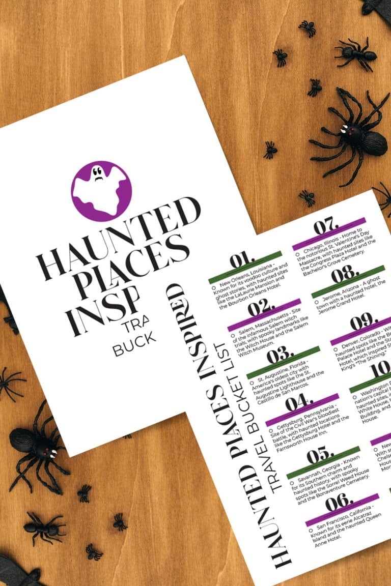 American Haunted Places Inspired Bucket List (Printable)