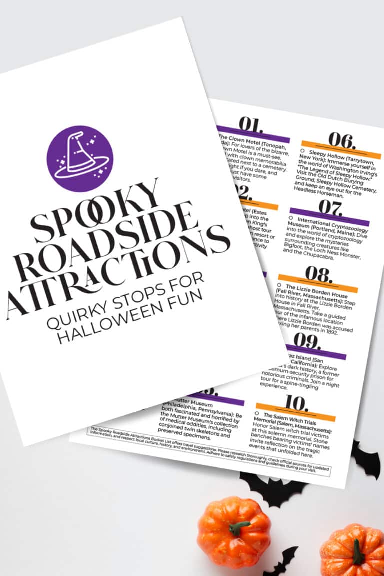 Spooky Roadside Attractions (Printable)