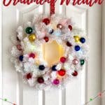 Easy Light Up Ornament Wreath