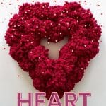 Plush Pom Pom Heart Wreath