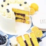 Lemon Blueberry Layered Cake