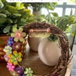 Miniature Flower Button Wreath