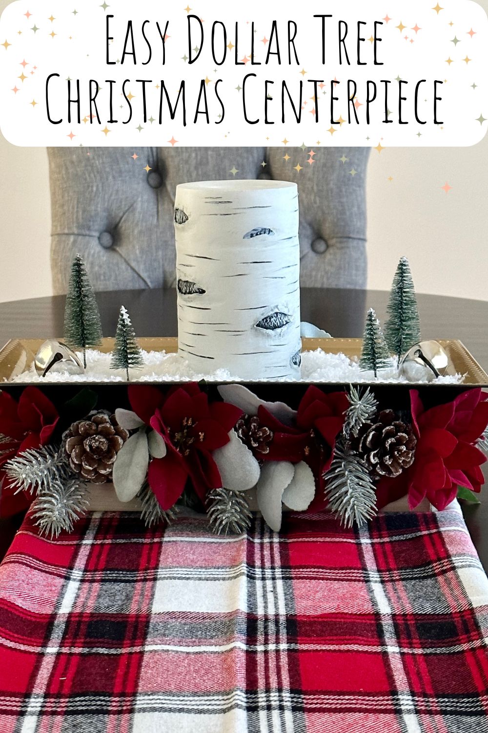 Easy Dollar Tree Christmas Centerpiece