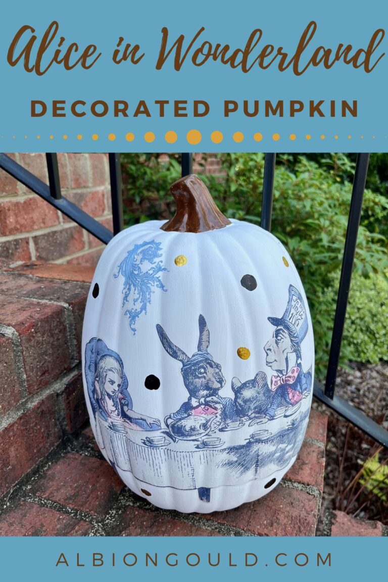 Alice in Wonderland Decorated Pumpkin