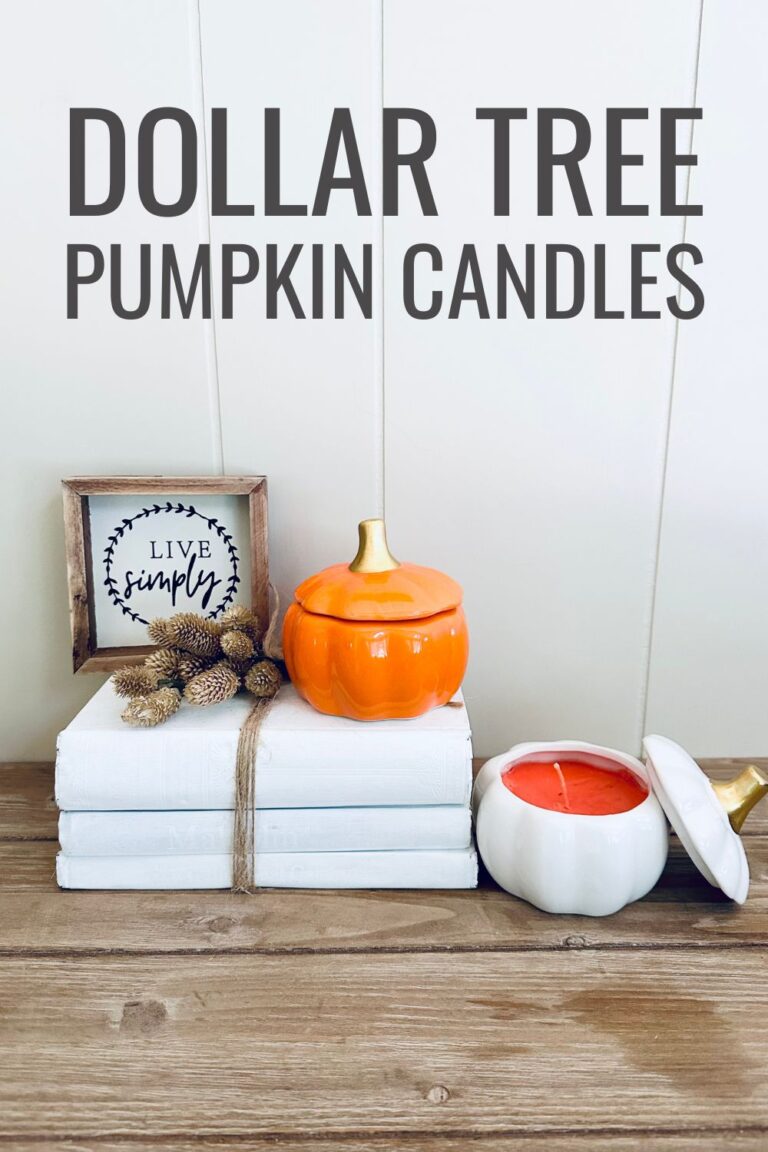 Easy Dollar Tree Pumpkin Candles