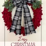 Easy Loopy Yarn Christmas Wreath