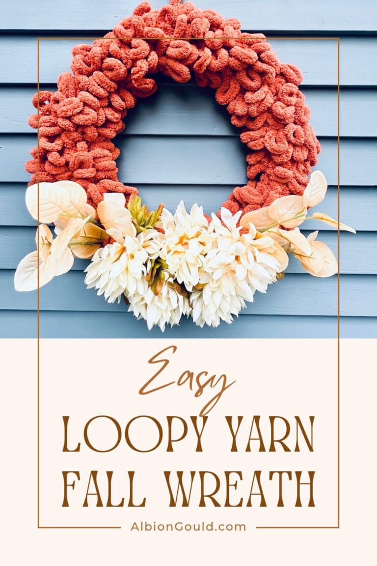 Easy Loopy Yarn Fall Wreath