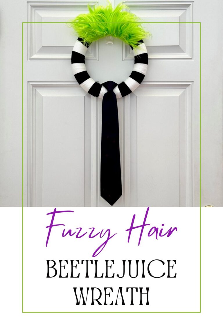 Fuzzy Hair Beetlejuice Wreath