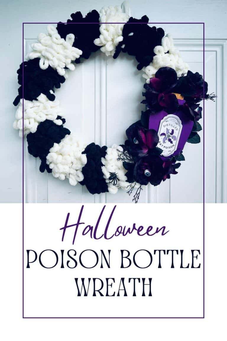 Easy Halloween Poison Bottle Wreath