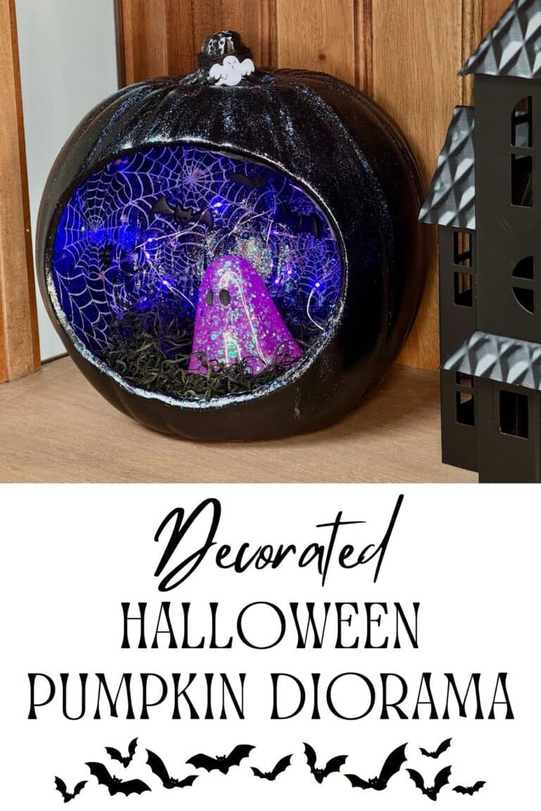 Decorated Halloween Pumpkin Diorama