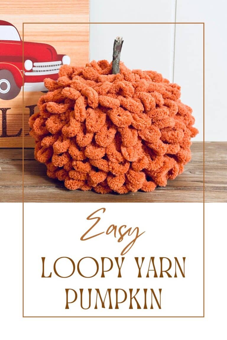 Easy Loopy Yarn Pumpkin