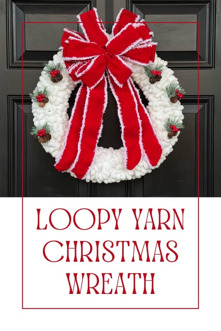 Classic Loopy Yarn Christmas Wreath