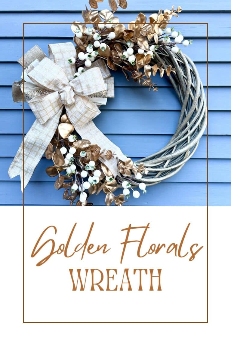 Golden Florals Wreath