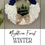 Nighttime Forest Winter Wreath