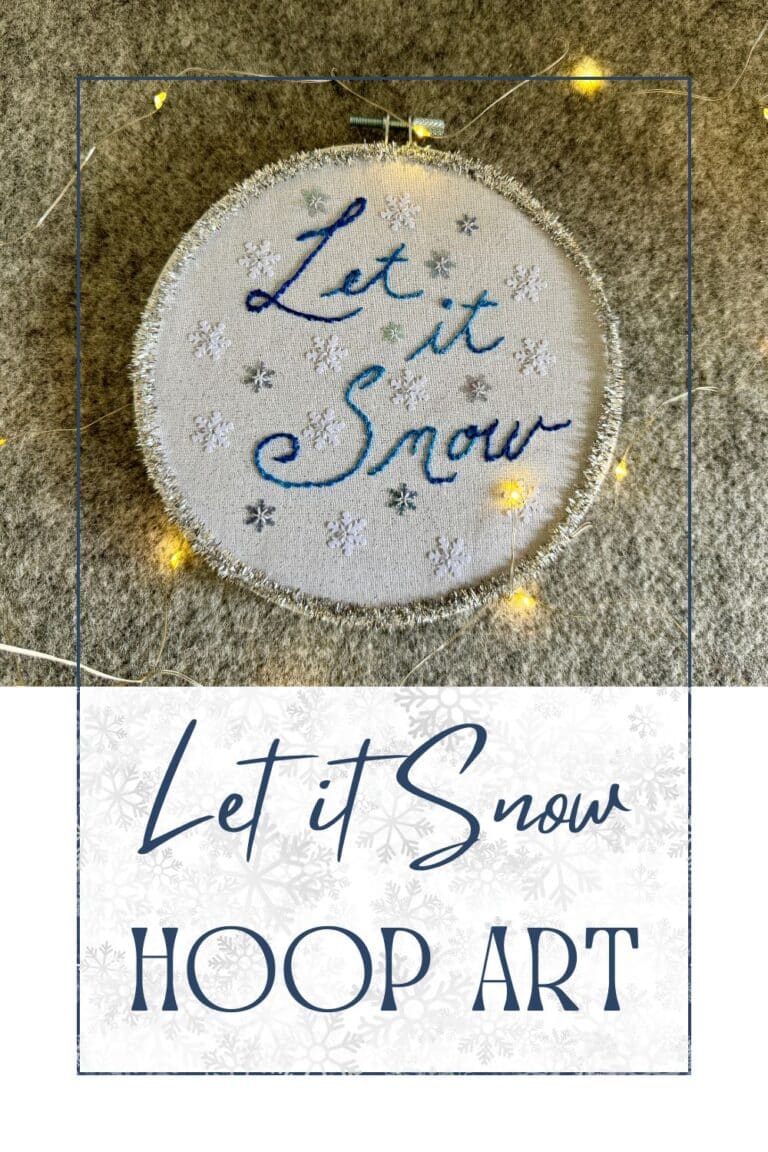 Let It Snow Hoop Art