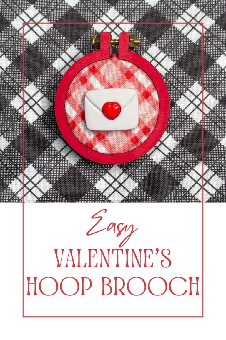 Easy Valentine’s Hoop Brooch