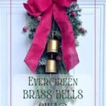 Evergreen Brass Bells Swag