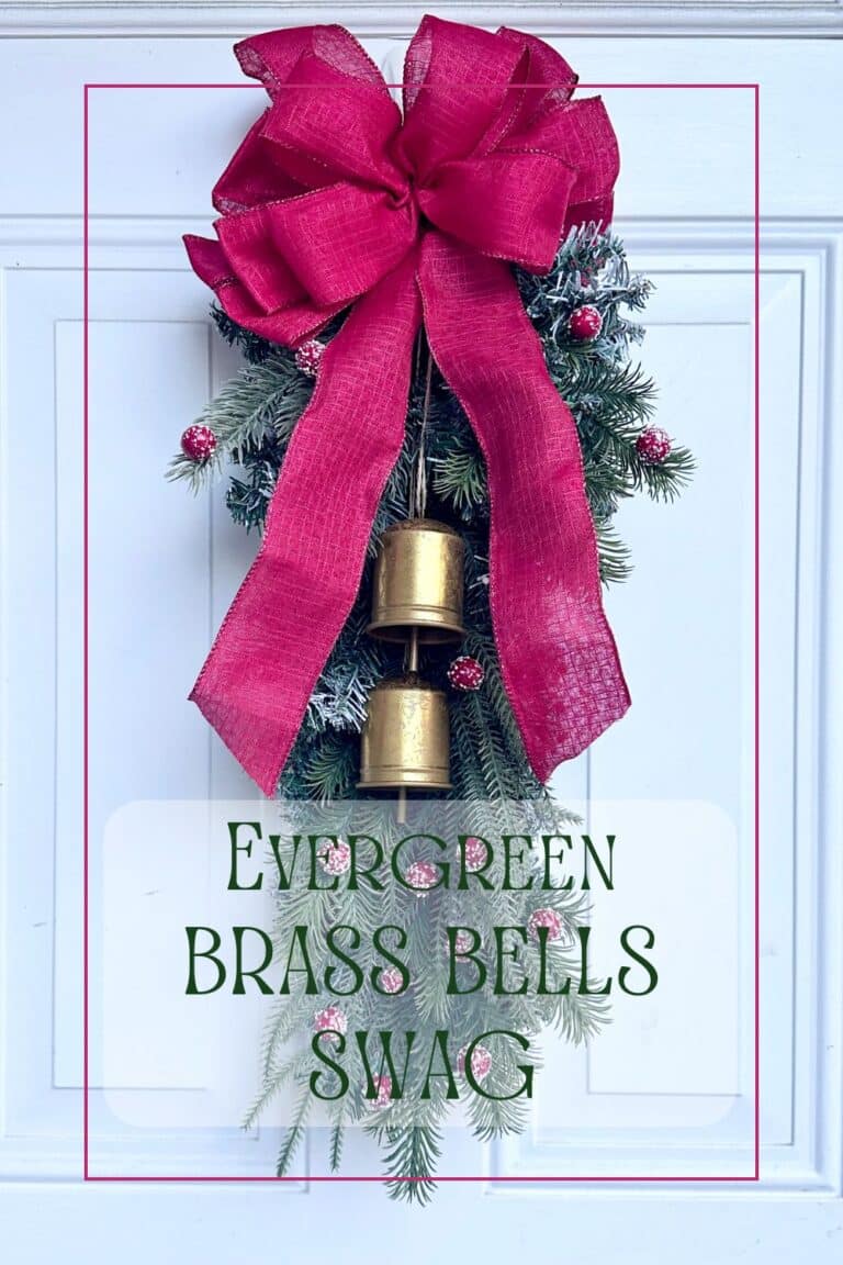 Evergreen Brass Bells Swag