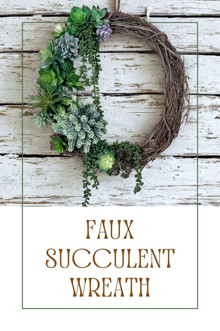 Easy Faux Succulent Wreath