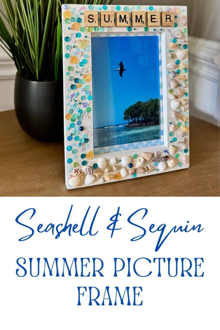 Seashell and Sequin Summer Picture Frame